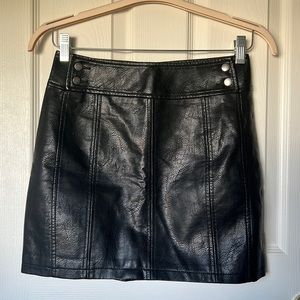 Free People Leather Skirt